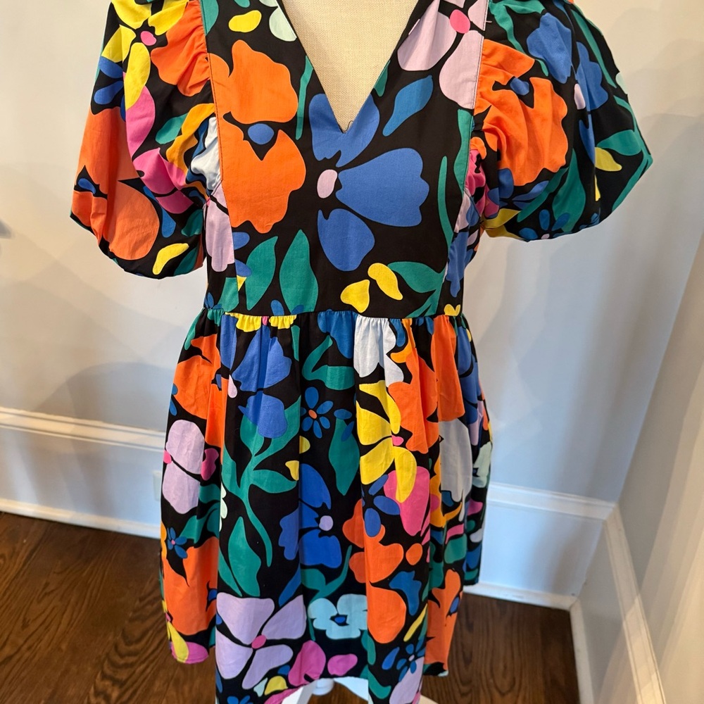 Karlie Multicolored Flutter Sleeve Sundress Size Small